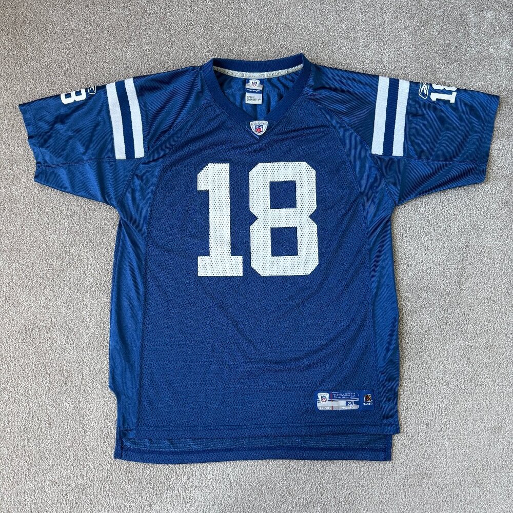 EUC Reebok Kid's NFL Indianapolis Colts Peyton Manning On Field Jersey XL 18-20